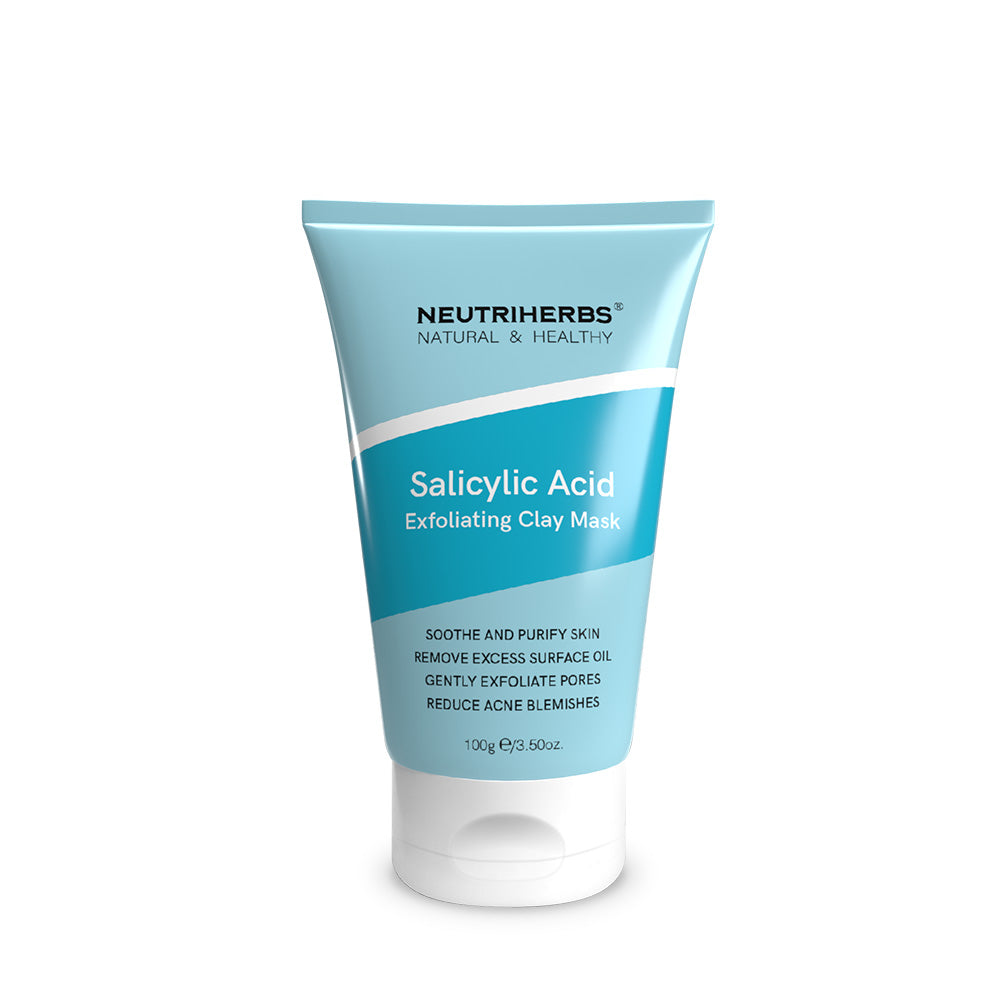 Neutriherbs Salicylic Acid(0.5%) Clay Mask for Oily & Acne Prone Skin - 100ml - Neutriherbs SA